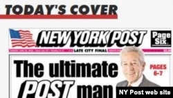 A screenshot from The New York Post's Web site showing obituary of it's columnist Steve Dunleavy, who died Monday night at his home on Long Island, Tuesday, June 25, 2019. (Courtsey NY Post site)
