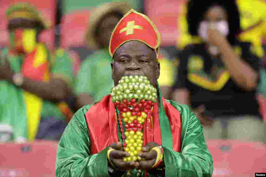 Cameroon fans, Feb. 3, 2022. 