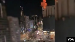 تصویری از آتش سوزی در آپارتمانی در شهر ابوظبی - عکس از روی ویدئوهای منتشر شده در توئیتر