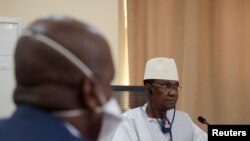 FILE -Mali's Prime Minister Choguel Maiga attends a meeting with the United Nations Security Council delegation in visit in Bamako, Mali, Oct. 24, 2021. 