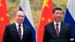 中国国家主席习近平与俄罗斯总统普京2月4日在北京举行会谈
