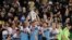 La Lazio de Rome célèbre sa victoire en Coupe d'Italie le 15 mai 2019.