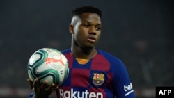 Le jeune prodige de Barcelone Ansu Fati, le 18 décembre 2019.