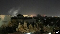 دود ناشی از انفجار راکت در مرکز کابل