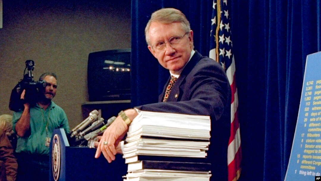 El exsenador demócrata Harry Reid en una foto de 1996.
