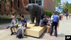 The campus of the University of California, Los Angeles, April 26, 2019. Some students and employees possibly exposed to measles at two Los Angeles universities were still quarantined on campus or told to stay home.