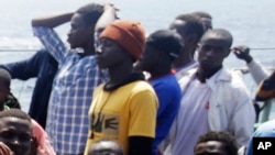 Des migrants africains, Sicile, 24 juin 2015