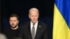 Президент США Джо Байден и президент Украины Владимир Зеленский прибывают на пресс-конференцию в Белый дом в Вашингтоне, округ Колумбия, 12 декабря 2023 года. (Фото Mandel NGAN/AFP)