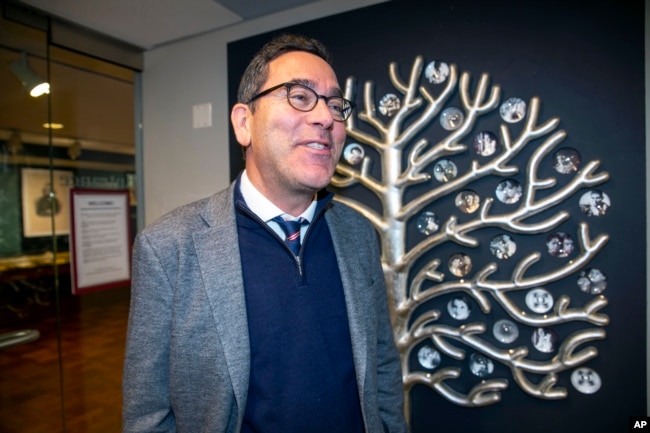 Gavriel Rosenfeld, President of the Center for Jewish History, is in New York City on Tuesday, November 29, 2022. The center is launching a project offering DNA testing kits for free to Holocaust survivors and their children. (AP Photo/Ted Shaffrey)