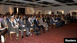 Lawmakers from Libya's newly-elected parliament assembled in Tobruk, Aug. 2, 2014.