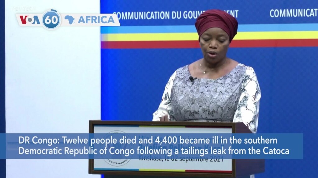 VOA60 Africa- Angolan diamond mile leak killed 12 people, sickened thousands in DR Congo in July, Congolese government said