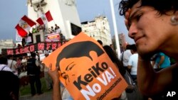 Lima y otras ciudades peruanas fueron escenarios de protestas contra la candidatura presidencial de Keiko Fujimori.