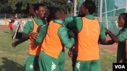 FC Platinum players in jovial mood ...