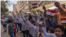 FILE - Egyptian children cheer outside a polling station in downtown Cairo. Egypt’s leaders hoped a high turnout Monday would bolster the poll’s legitimacy, March 26, 2018. (H. Elrasam for VOA)