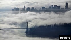 Kota Vancouver di British Columbia, Kanada, diselimuti kabut. (Foto: Dok)