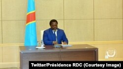 Le président congolais Joseph Kabila au Palais de la nation, à Kinshasa, le 5 octobre 2018. (Twitter/Présidence RDC)