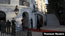 U.S. President Trump departs the White House