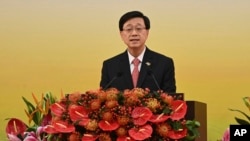 新任香港特首李家超2022年7月1日宣誓就职。