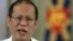 Philippine President Benigno Aquino III delivers a speech on national television at the Malacanang Presidential Palace in Manila, Philippines on Oct. 7, 2012.