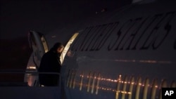 US Secretary of State Antony Blinken departs for Australia from Andrew Air Force Base, Md., Feb. 7, 2022.