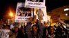 African migrants and Israeli activists demonstrate against the Israeli government's plan to deport African migrants, in Jerusalem, April 4, 2018.