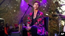 FILE - Alanis Morissette seen at One Love Malibu at King Gillette Ranch, Dec. 2, 2018, in Calabasas, California.