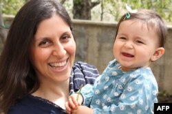 FILE - An undated handout image shows Nazanin Ratcliffe and her daughter, Gabriella.
