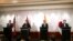 From left: US Secretary of State Antony Blinken, Australia's Minister for Foreign Affairs Marise Payne, India's Minister of External Affairs S. Jaishankar, and Foreign Minister of Japan Yoshimasa Hayashi speak Melbourne, Feb. 11, 2022.