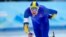 Nils van der Poel of Sweden competes in the men's speedskating 10,000-meter race at the 2022 Winter Olympics, Feb. 11, 2022, in Beijing.