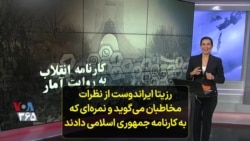رزیتا ایراندوست از نظرات مخاطبان می‌گوید و نمره‌ای که به کارنامه جمهوری اسلامی دادند