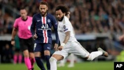 Lokacin wata karawar PSG da Real Madrid a gasar UEFA a 2019