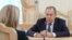 Російський міністр закордонних справ Сергій Лавров на зустрічі з британською колегою Елізабет Трасс у Москві 10 лютого 2022 р.