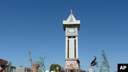 Demonstrators protesting against Syria's President Bashar al-Assad gather in Hula, near Homs in this undated handout released November 4, 2011.