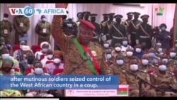 VOA60 Africa - Burkina Junta Chief Sworn In as President