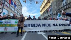 Glumica Svetlana Bojković podržala je ekološke proteste na kojima se traži trajna zabrana rudarenja litijuma i bora (foto: Fonet)
