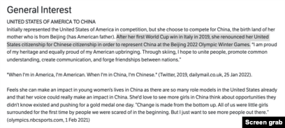 Eileen Gu Skirts Questions on Citizenship After Beijing Gold Medal