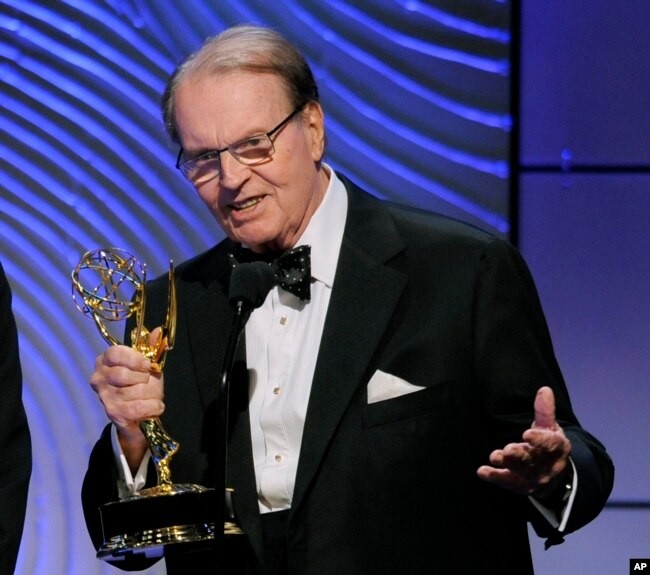 FILE - Charles Osgood accepts the award for outstanding morning program for