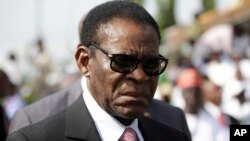 Teodoro Obiang Nguema Mbasogo, Abuja , Nigeria, le 29 mai 2015. 