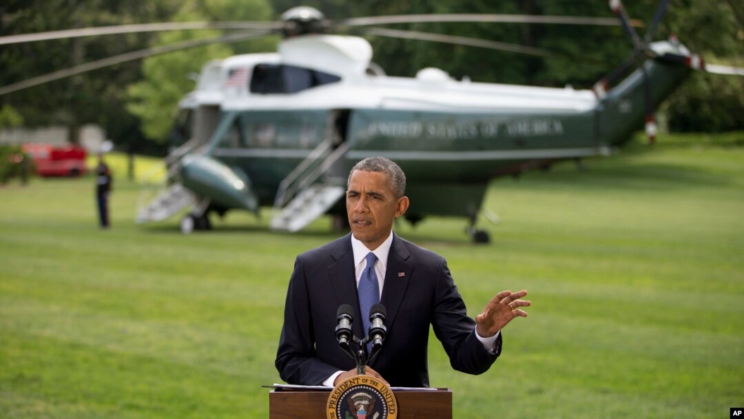 Tổng thống Obama cho biết Washington sẽ không phái binh lính đến tác chiến trên bộ ở Iraq, Tòa Bạch Ốc, 13/6/2014.