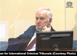 The Netherlands -- The hearing at the Mechanism for International Criminal Tribunals in The Hague in the trial of Ratko Mladic for genocide and other wartime crimes, August 25, 2020.