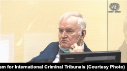 The Netherlands -- The hearing at the Mechanism for International Criminal Tribunals in The Hague in the trial of Ratko Mladic for genocide and other wartime crimes, August 25, 2020.
