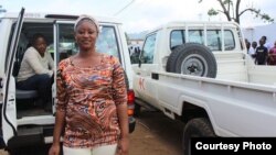 Fatmata Sowa, 28, is among the few women who've joined the Red Cross safe and dignified burial teams in Sierra Leone. ( Lisa Pattison / IFRC)