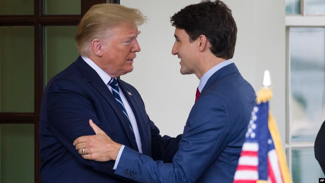 Tổng tống Trump và Thủ tướng Trudeau tại Nhà Trắng năm 2019.