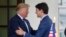 ARCHIVO - El entonces presidente Donald Trump saluda al primer ministro canadiense Justin Trudeau a su llegada a la Casa Blanca, el 20 de junio de 2019, en Washington.