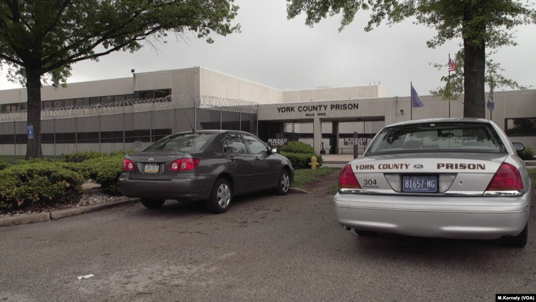 Prisión del Condado York en el sur centro de Pennsylvania donde son mantenidos en detención los inmigrantes detenidos por delitos la agencia de inmigración, ICE.