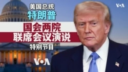 美国总统特朗普对国会两院联席会议发表演说 （同声传译）