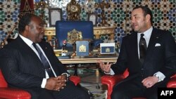 Mohammed VI et Ali Bongo à Marrakech le 27 décembre 2011.