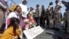 Families gathered to protest in a land dispute with Cambodian People’s Party’s tycoon senator Ly Yongphat, Phnom Penh, Cambodia, February 14, 2017. (Aun Chhengpor/VOA Khmer)