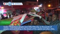 VOA60 Africa - Sudan: Three more people were killed in protests Monday