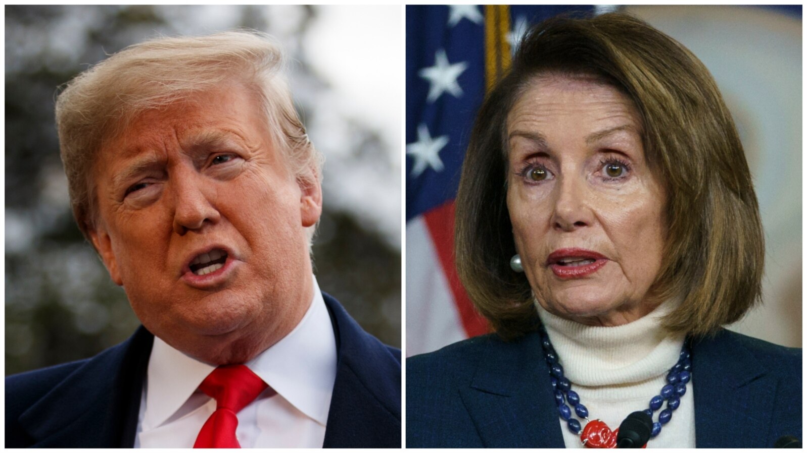 Predsednik Donald Tramp i predsedavajuća donjeg doma Kongresa Nensi Pelosi